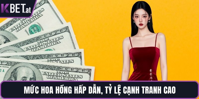 Mức hoa hồng hấp dẫn, tỷ lệ cạnh tranh cao